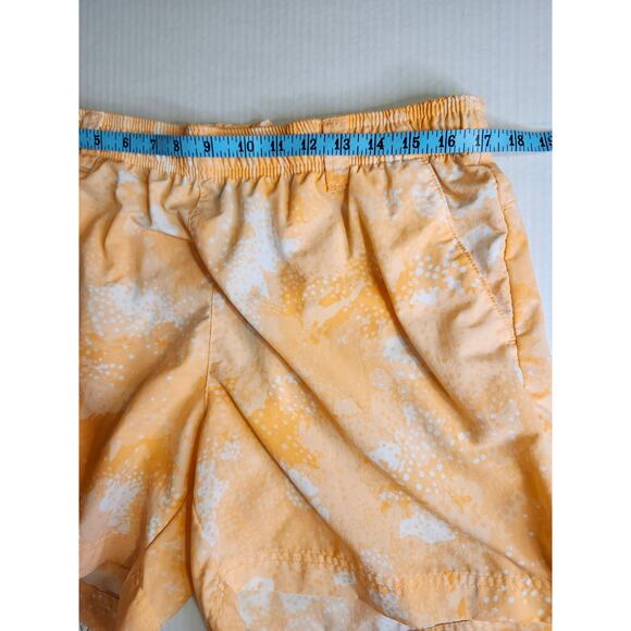 Columbia PFG Women's Drawstring Shorts Orange White Tie-dye Zip Pocket Large - Picture 9 of 11